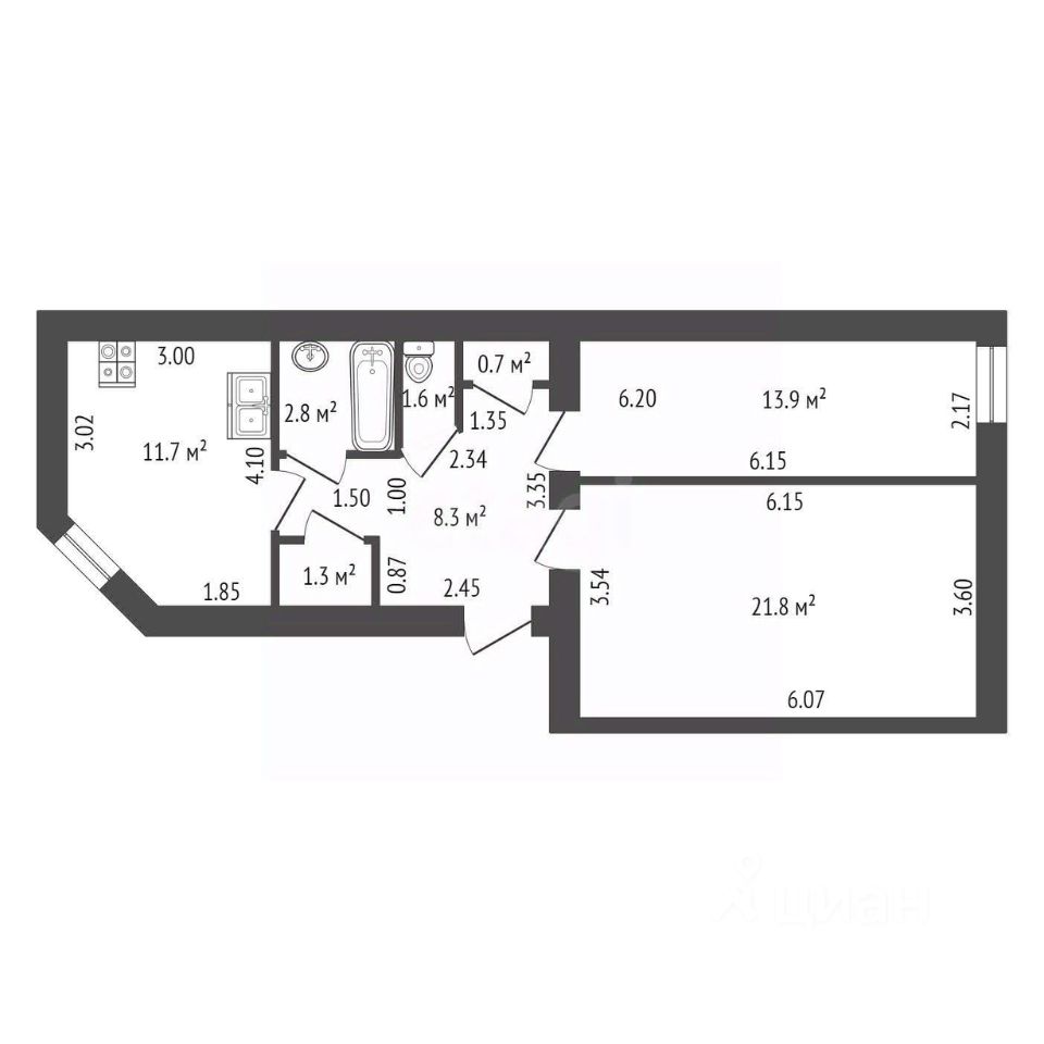 Продажа 2-комн квартиры на вторичном рынке Английский проспект, 52