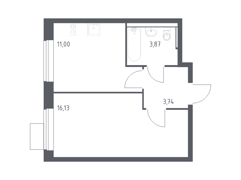 Продажа 1-комн квартиры в новостройке Мисайлово д., Молодежный б-р,  к. 14.2