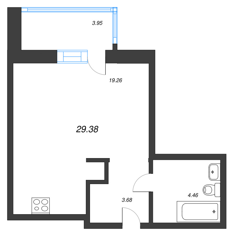 Продажа студии Новоселье п., Красносельское ш.,  к. У6
