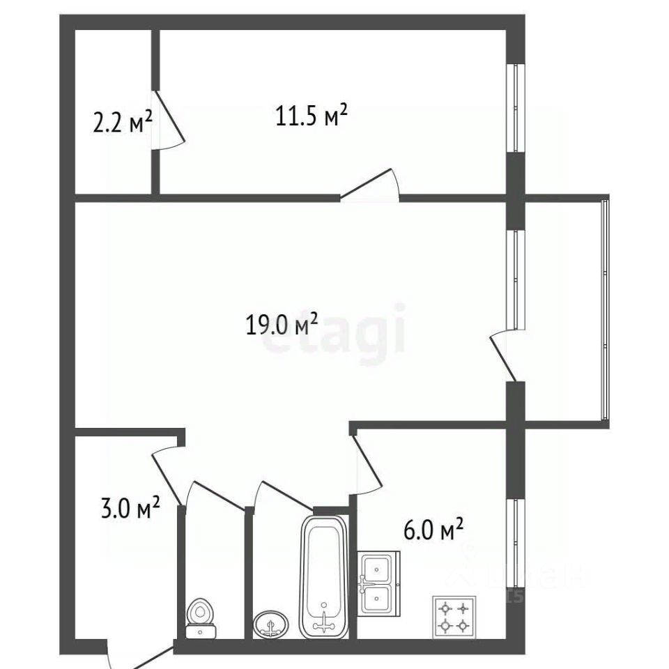 Продажа 2-комн квартиры на вторичном рынке проспект Тореза, 82