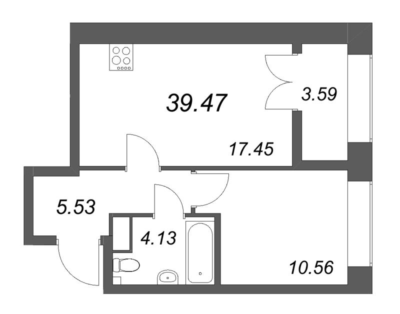 Продажа 1-комн квартиры в новостройке Новоселье п.,  к. 2.4