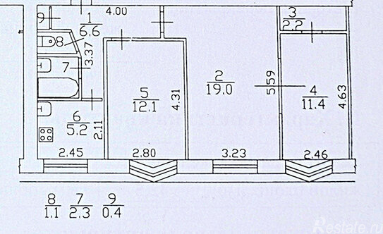 Продажа 3-комн квартиры на вторичном рынке Мышкинская улица
