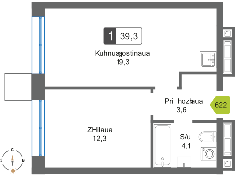 Продажа 1-комн квартиры в новостройке Красногорск г., Черневская ул.,  к. 1