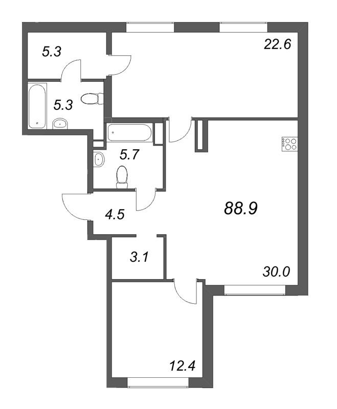 Продажа 2-комн квартиры в новостройке Санкт-Петербург г., Средняя Колтовская ул.,  к. 2