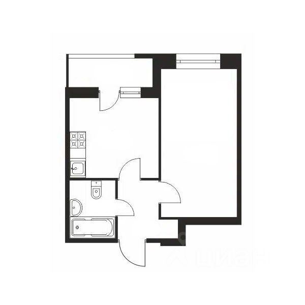 Продажа 1-комн квартиры на вторичном рынке улица Александра Матросова, 8/1
