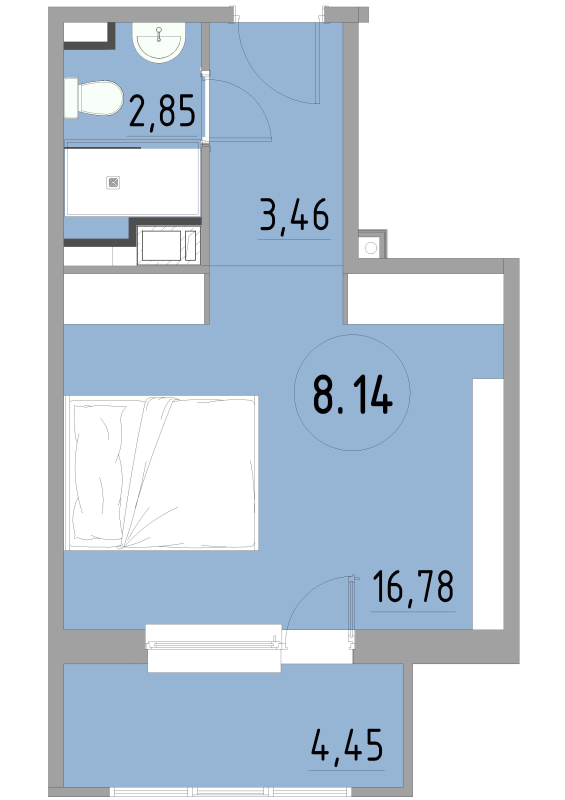 Продажа студии Санкт-Петербург г., 3-й Рабфаковский пер.,  к. 1