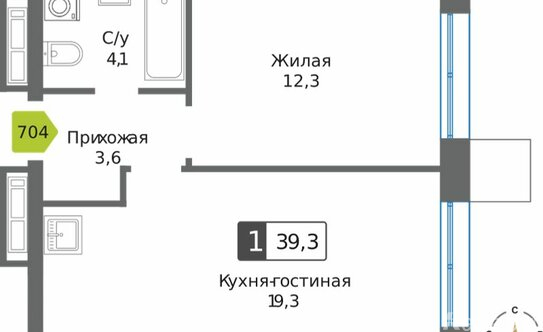 Продажа 1-комн квартиры в новостройке Красногорск, ул Южная,  д. 24
