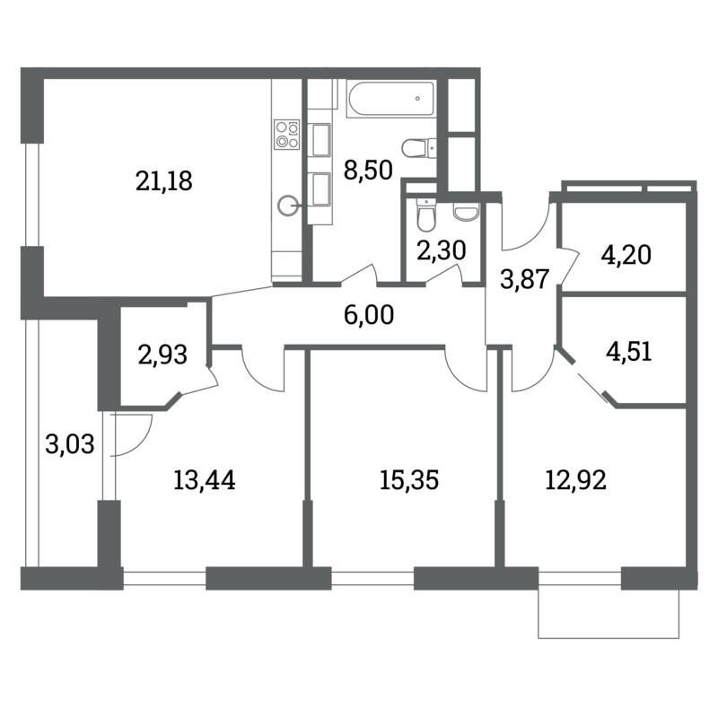 Продажа 3-комн квартиры в новостройке Шмитовский проезд, вл. 39