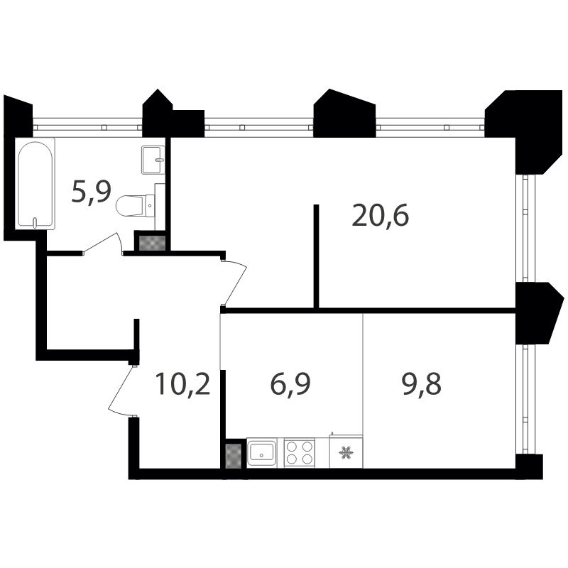 Продажа 1-комн квартиры в новостройке Москва г., Старый Петровско-Разумовский проезд,  к. 1