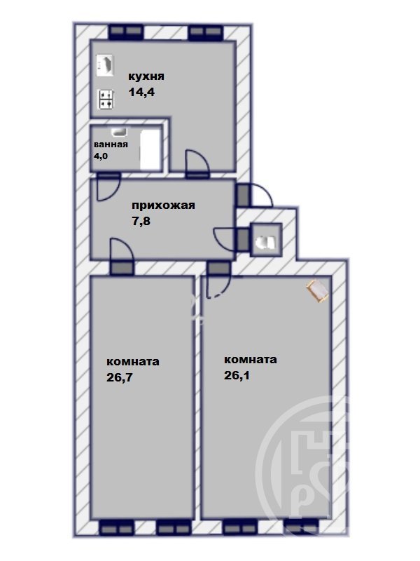 Продажа 2-комн квартиры на вторичном рынке Коломенская ул. ,  д. 12