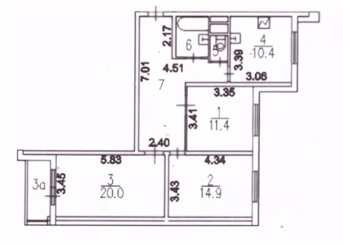 Продажа 3-комн квартиры на вторичном рынке улица Герасима Курина, 16