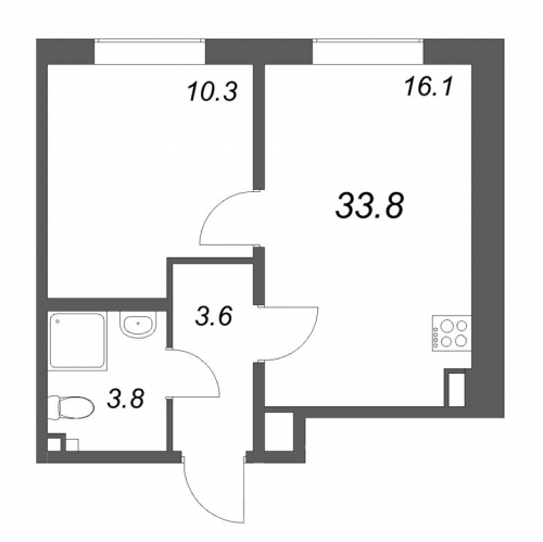 1-комн квартира Шушары п., Пулковское ш.,  к. 3