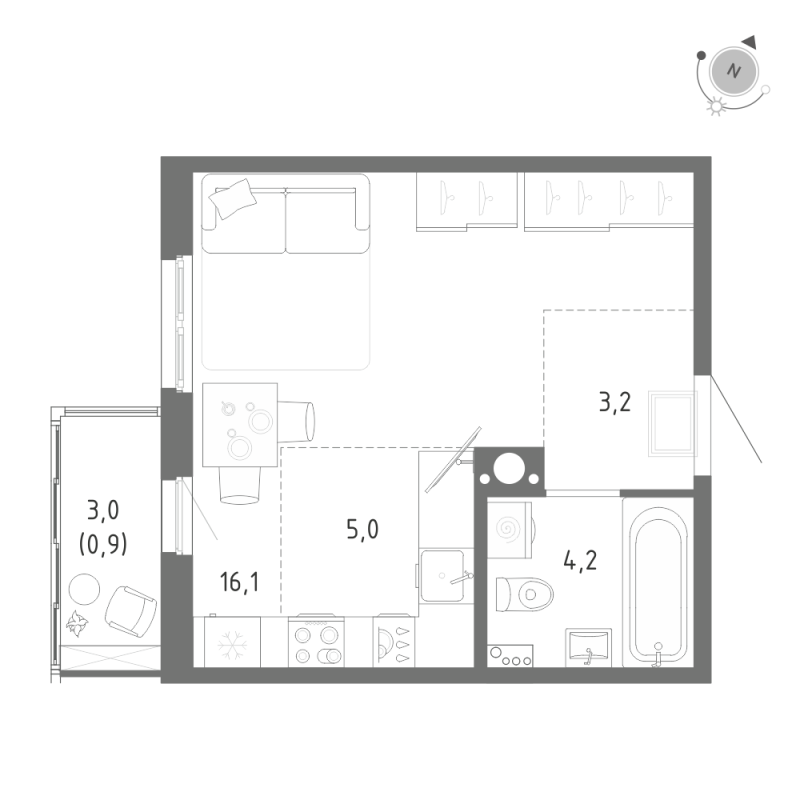 Продажа студии Шушары п., Школьная ул.,  к. 1