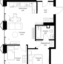 Продажа 2-комн квартиры в новостройке Москва г., Верейская ул., к. SET.1.2 Продажа 2-комн квартиры в новостройке Москва г., Верейская ул., к. SET.1.2