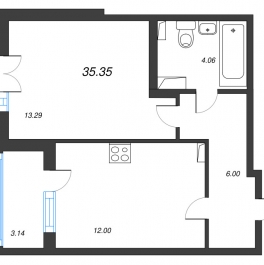 Продажа 1-комн квартиры в новостройке Стрельна п., Будённого пр-кт, к. 2.2 Продажа 1-комн квартиры в новостройке Стрельна п., Будённого пр-кт, к. 2.2