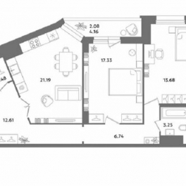 Продажа 2-комн квартиры на вторичном рынке ул Кустодиева,  д. 7,  к. 1