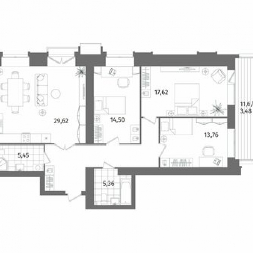 3-комн квартира Лиственная улица,  д. 20 к2 с1