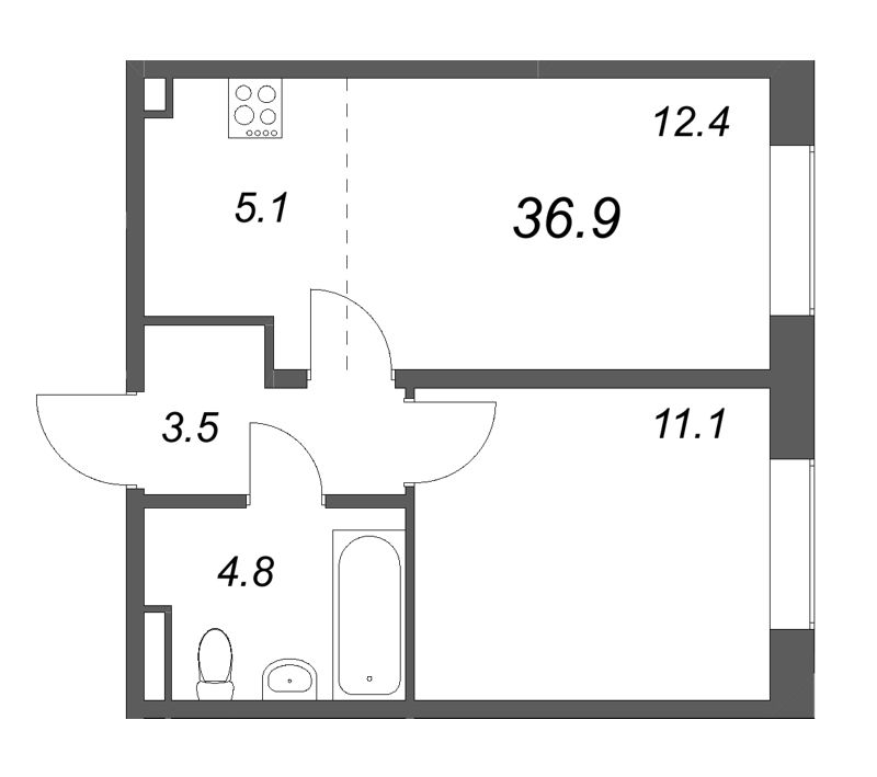 Продажа 1-комн квартиры в новостройке Шушары п., Пулковское ш.,  к. 3