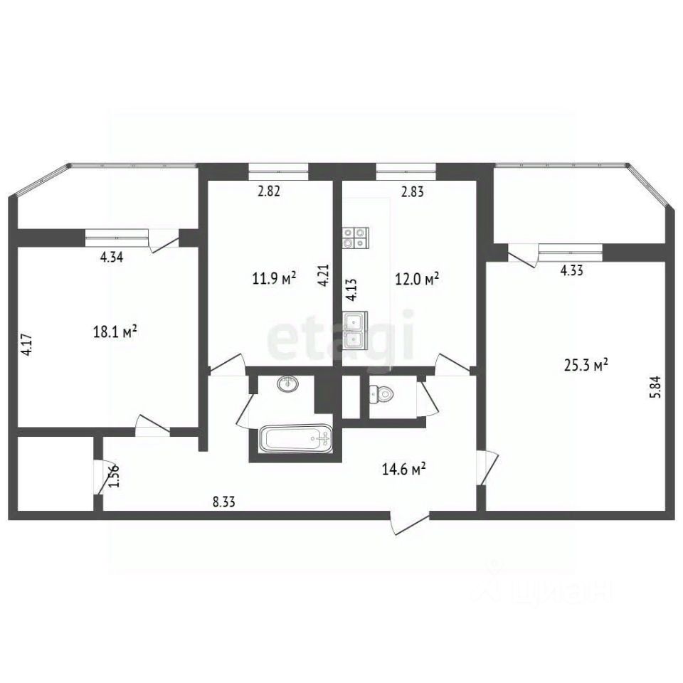 Продажа 3-комн квартиры на вторичном рынке Королев, улица Мичурина, 27/1