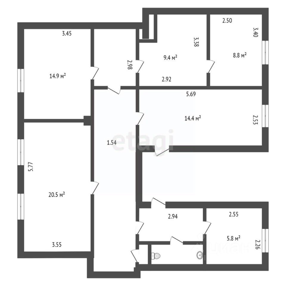 Продажа 4-комн квартиры на вторичном рынке улица Смолячкова, 14К4