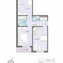 Продажа 2-комн квартиры на вторичном рынке Ковалёво, Поперечная улица,  д. 1 к3