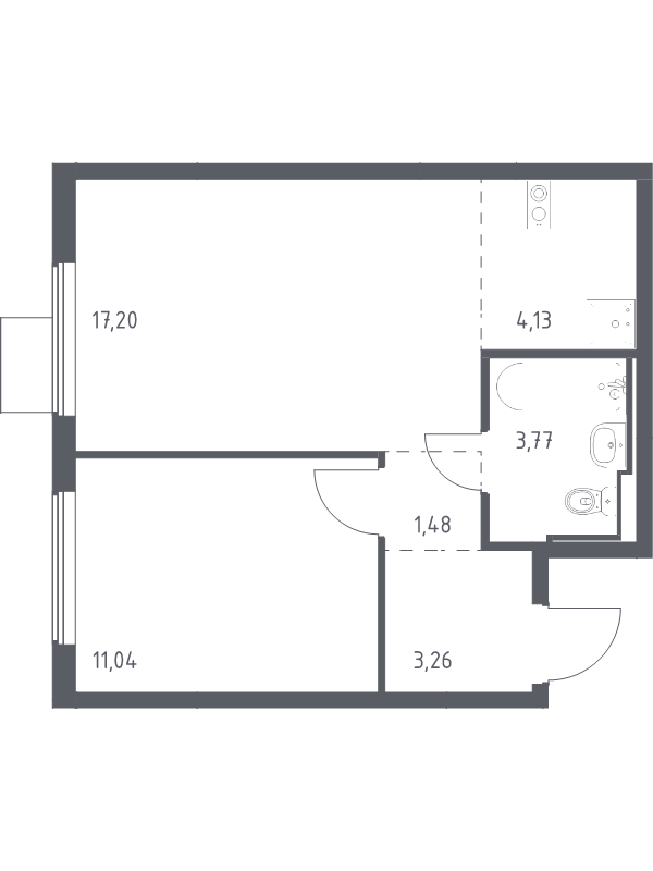 Продажа 1-комн квартиры в новостройке Коробово д., 10 км до МКАД,  к. 6.1