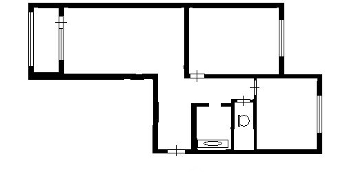 2-комн квартира улица Вилиса Лациса, 42