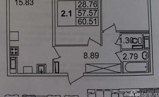 Продажа 2-комн квартиры на вторичном рынке Уездный проспект,  д. 11 с1