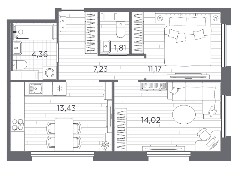 Продажа 2-комн квартиры в новостройке Санкт-Петербург г., Пулковское ш.,  к. 7