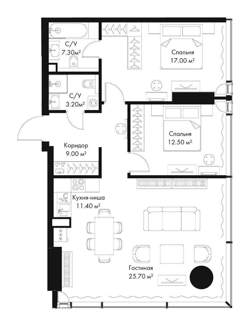 Продажа 2-комн квартиры в новостройке пр-кт Ленинградский, вл. 8