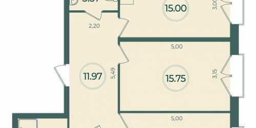 2-комн квартира Курская улица,  д. 12