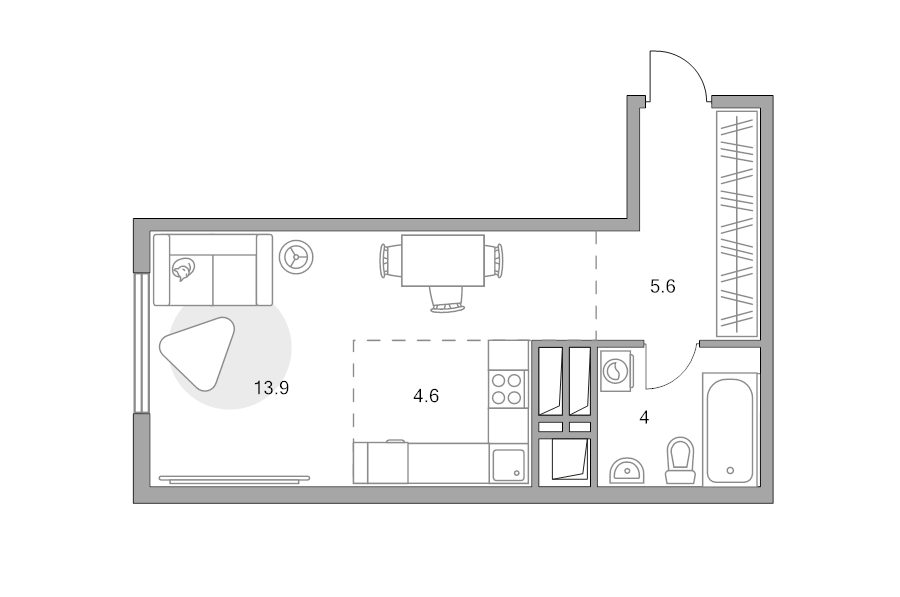 Продажа студии Долгопрудный г., Школьная ул.,  к. 1