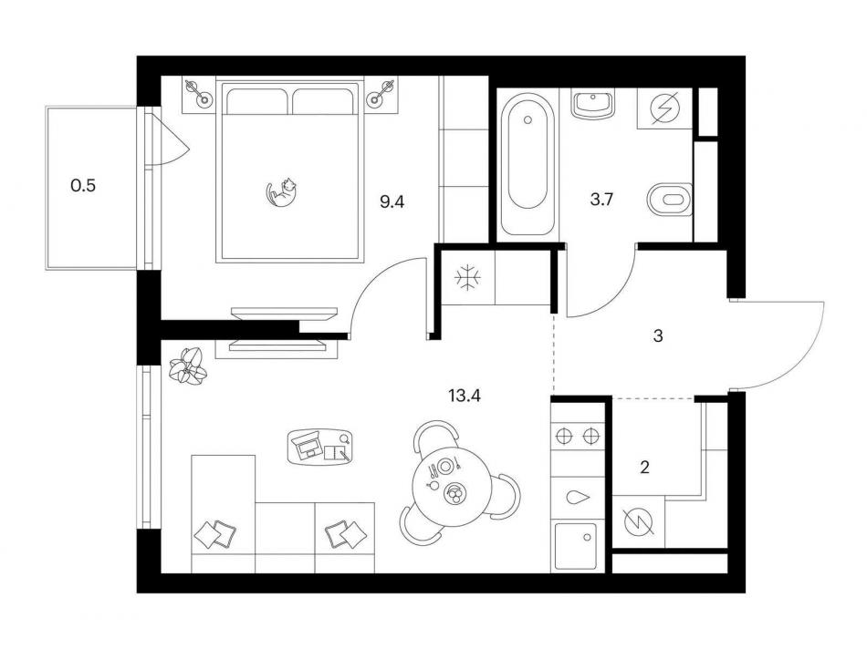 Продажа 1-комн квартиры в новостройке Саларьево парк, корп. 82.4