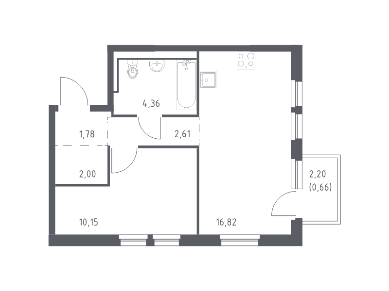 Продажа 1-комн квартиры в новостройке Новосаратовка д., Покровская Дорога ул.,  к. 1.3