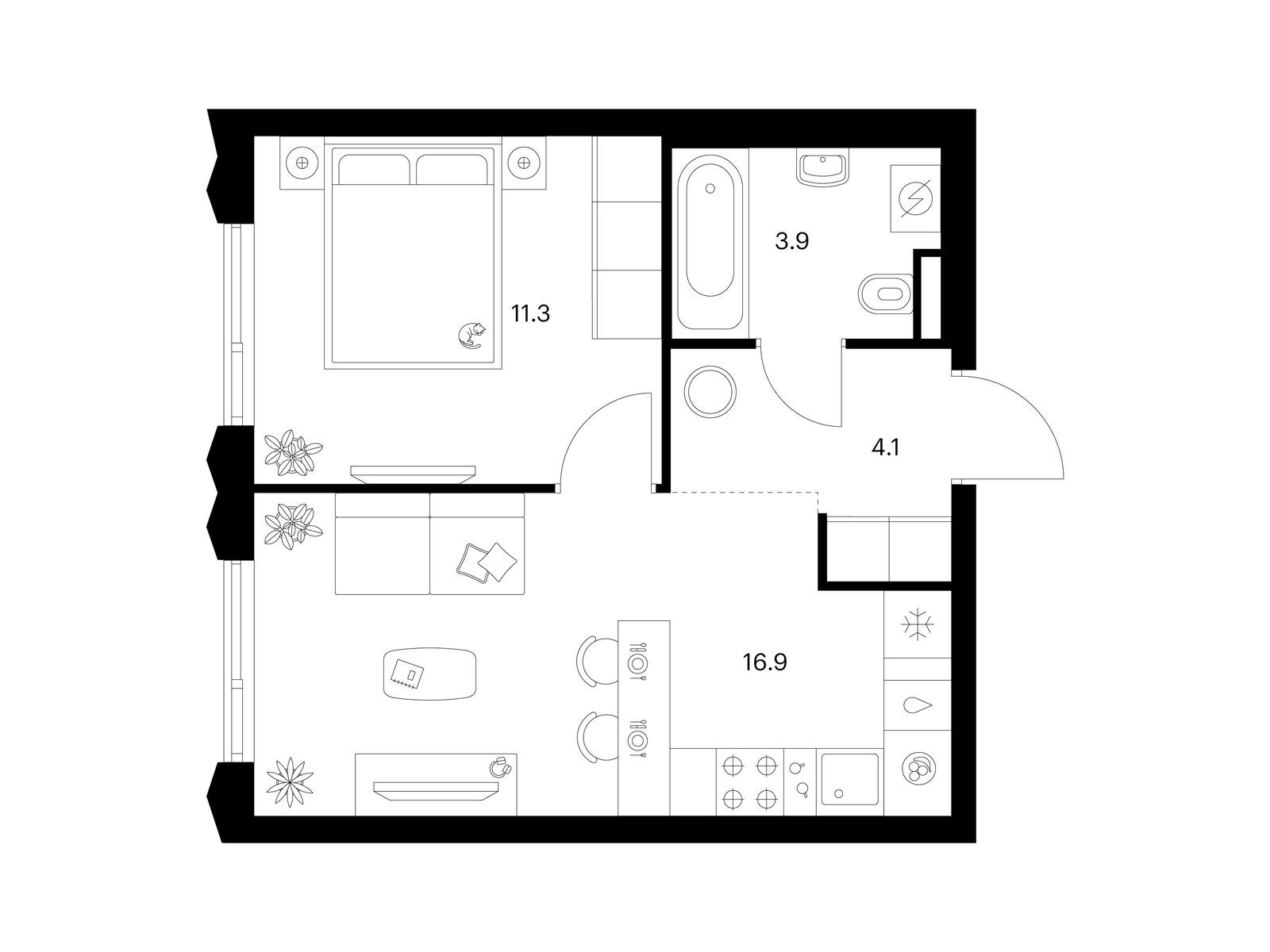 Продажа 1-комн квартиры в новостройке Ильинское-Усово, ул. Заповедная, д. 1