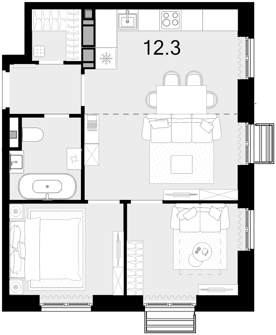 Продажа 2-комн квартиры в новостройке Коммунарка п., Бачуринская ул.,  к. 1