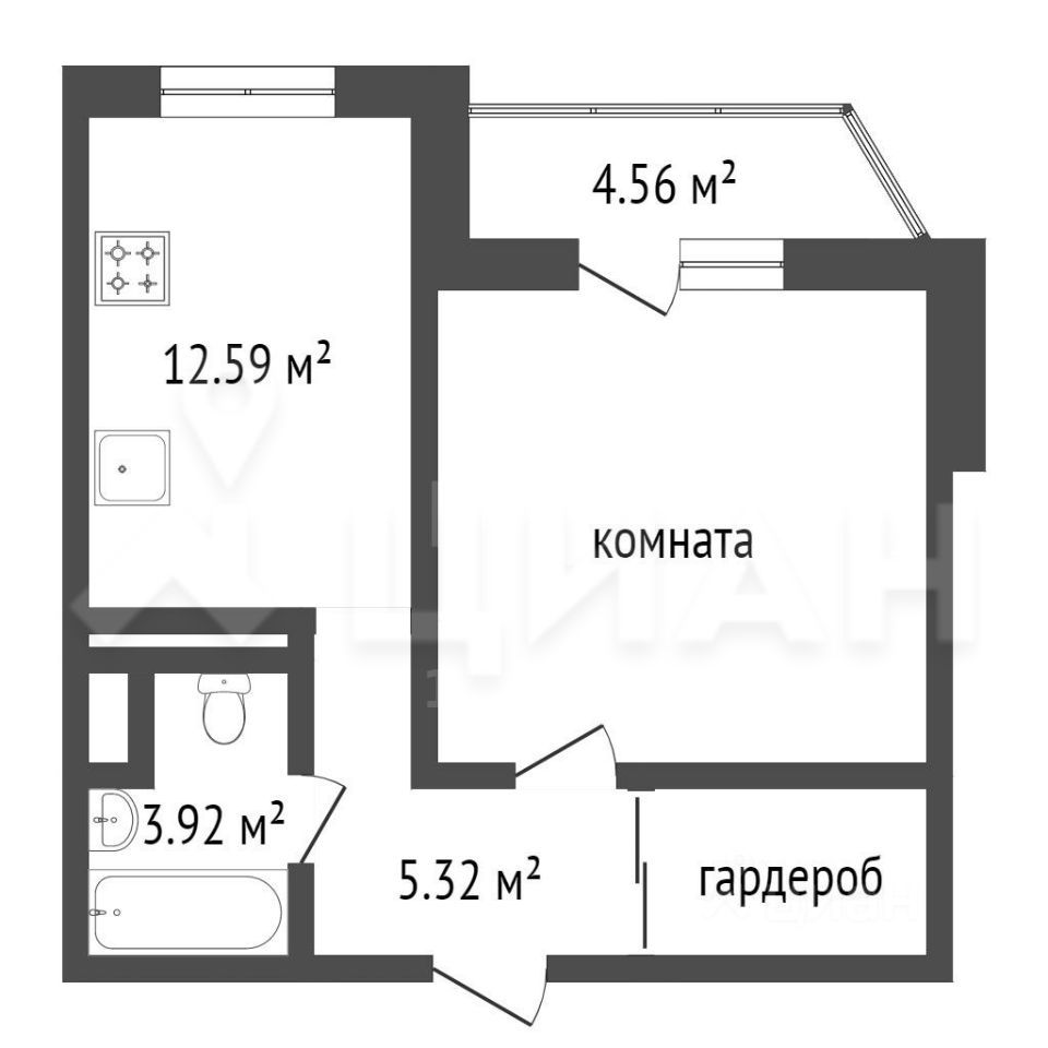 Продажа 1-комн квартиры на вторичном рынке Андреевка пгт, 29