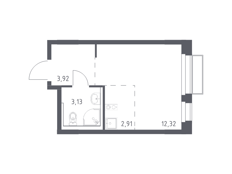 Продажа студии Кокошкино д.п., Проектируемый проезд № 7008,  к. 28