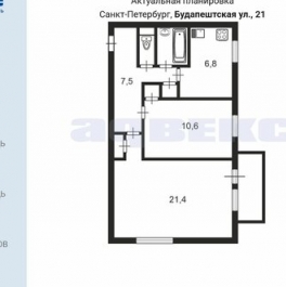 Продажа 2-комн квартиры на вторичном рынке Будапештская ул,  д. 21