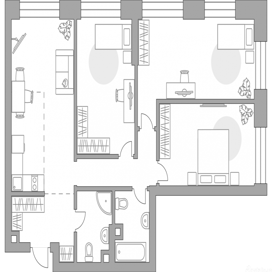 Продажа 3-комн квартиры в новостройке , Дубининская улица, 17