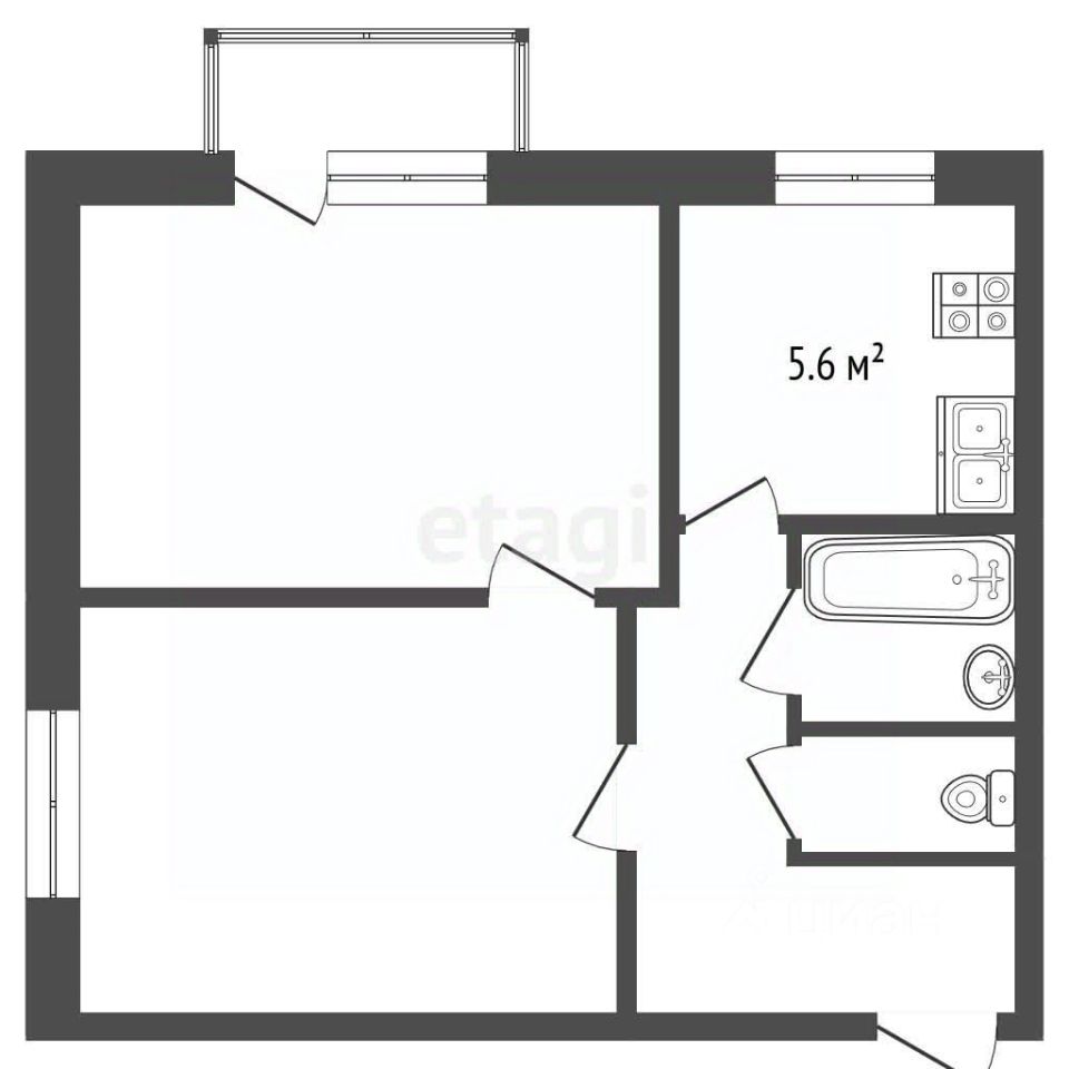 Продажа 2-комн квартиры на вторичном рынке д. Головково, 4