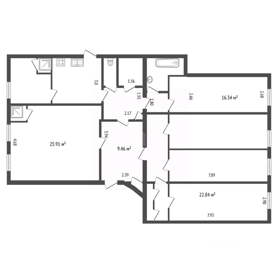 Продажа 5-комн квартиры на вторичном рынке Суворовский пр-кт,  д. 13