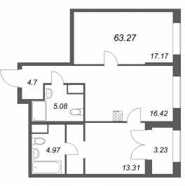 Продажа 2-комн квартиры в новостройке Санкт-Петербург г., Русановская ул.,  к. 1