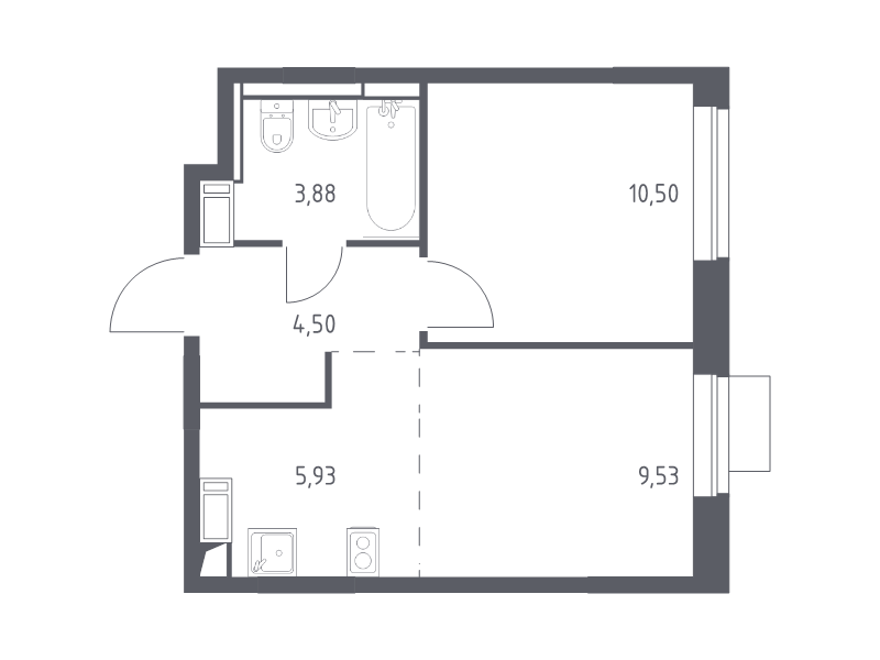 Продажа 1-комн квартиры в новостройке Юрлово д., Пятницкая ул.,  к. 2.1