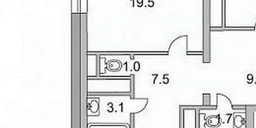 3-комн квартира улица Твардовского, 12к2