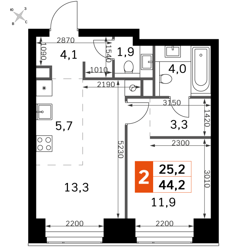 Продажа 1-комн квартиры в новостройке Москва г., Розанова ул.,  к. 5