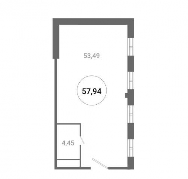 Планировка ЖК ГОРОД DAILY, 53.49 м2