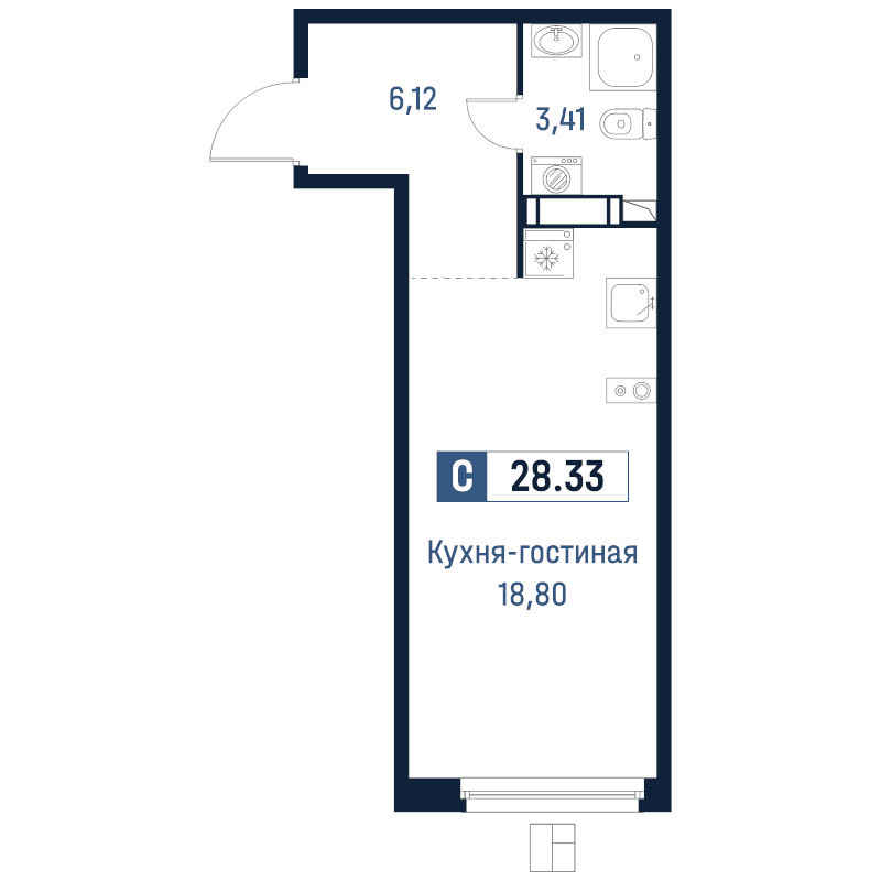 Продажа студии Мурино п., Романовская ул.,  к. 2