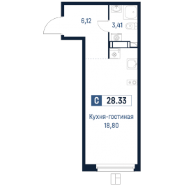 Продажа студии Мурино п., Романовская ул., к. 2 Продажа студии Мурино п., Романовская ул., к. 2