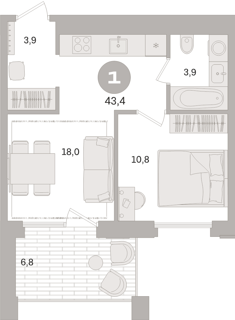 Продажа 1-комн квартиры в новостройке Москва г., Дубининская ул.,  к. 1